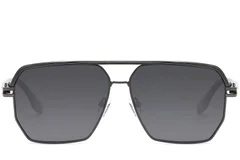 BS2503-0057_Grey_Aviator_Metal_Sunglasses_front