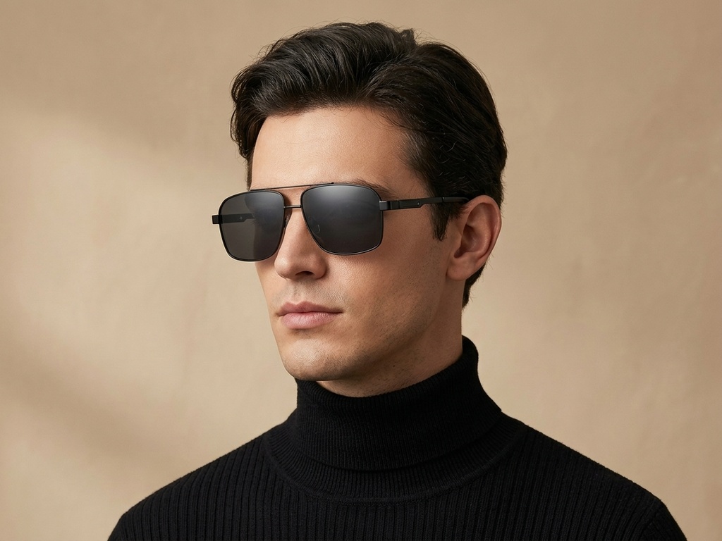 BS2503-0060_Black_Aviator_Metal_Sunglasses-tryon_male