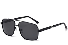 Aviator Black Metal Sunglasses #BS2503-0060