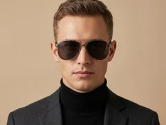 BS2503-0062_Grey_Aviator_Metal_Sunglasses-tryon_male