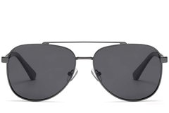 BS2503-0062_Grey_Aviator_Metal_Sunglasses_front
