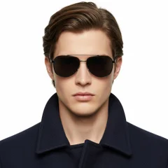 BS2503-0062_Grey_Aviator_Metal_Sunglasses_model