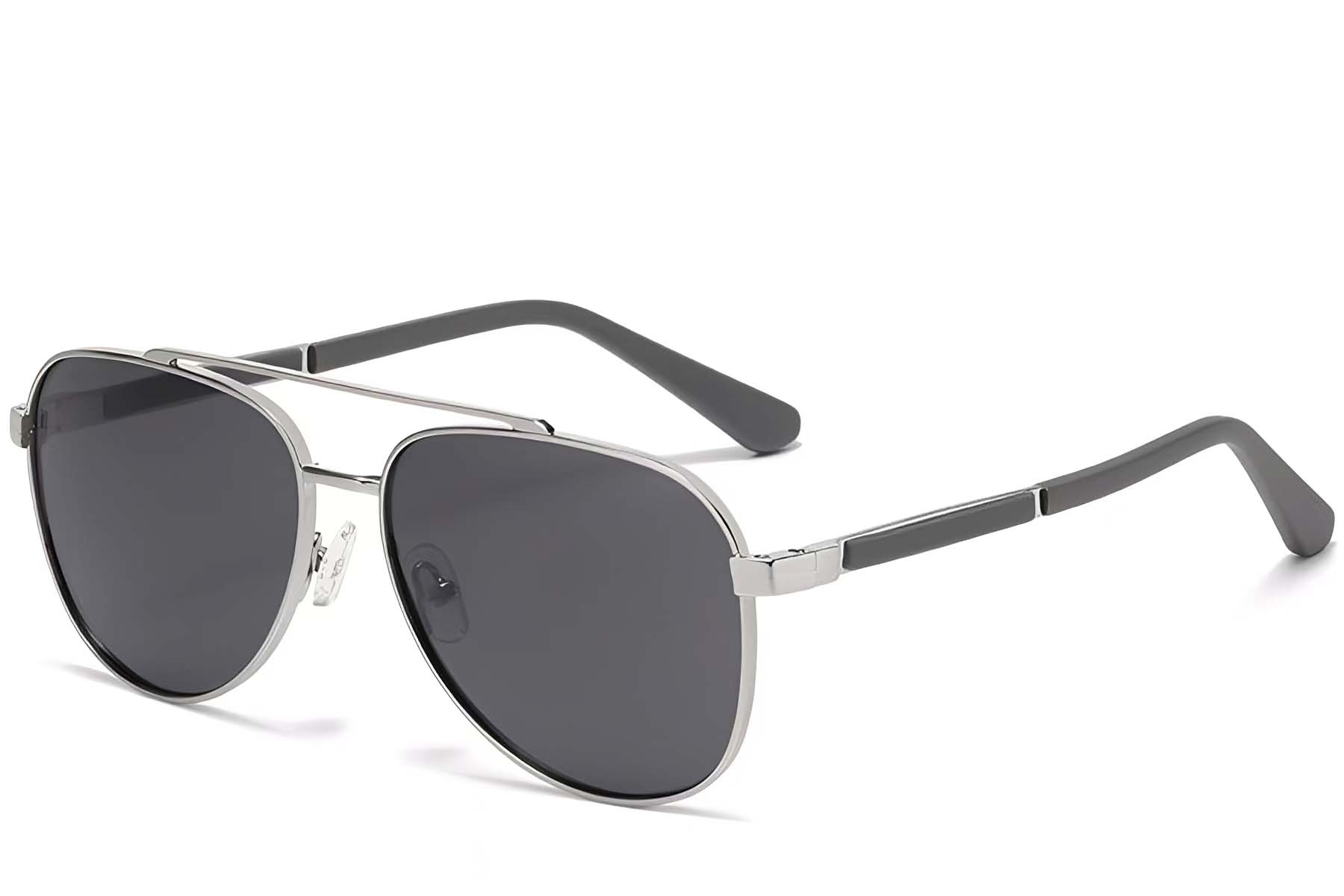 Aviator Silver Metal Sunglasses #BS2503-0063