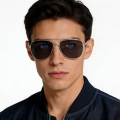 bs2503-0063_silver_aviator_metal_sunglasses_model