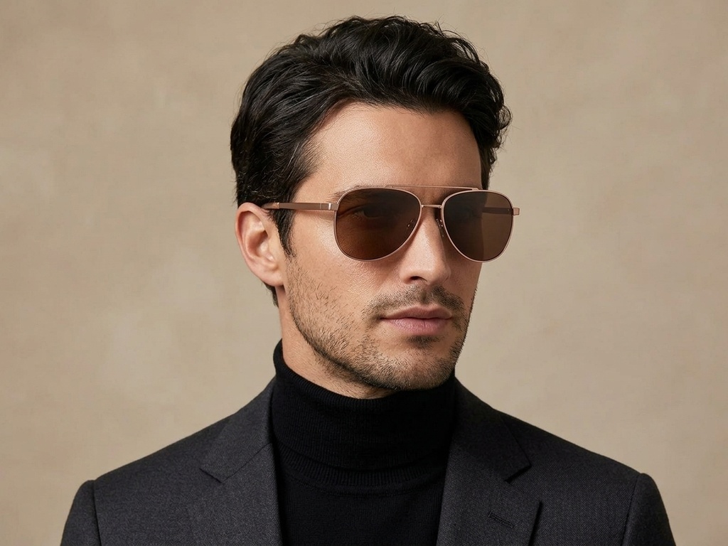 BS2503-0064_Copper_Aviator_Metal_Sunglasses-tryon_male