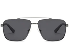 BS2503-0065_Grey_Aviator_Metal_Sunglasses_front