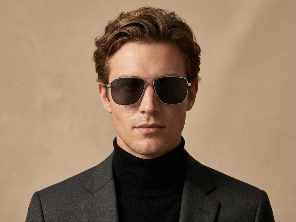 BS2503-0066_Silver_Aviator_Metal_Sunglasses-tryon_male