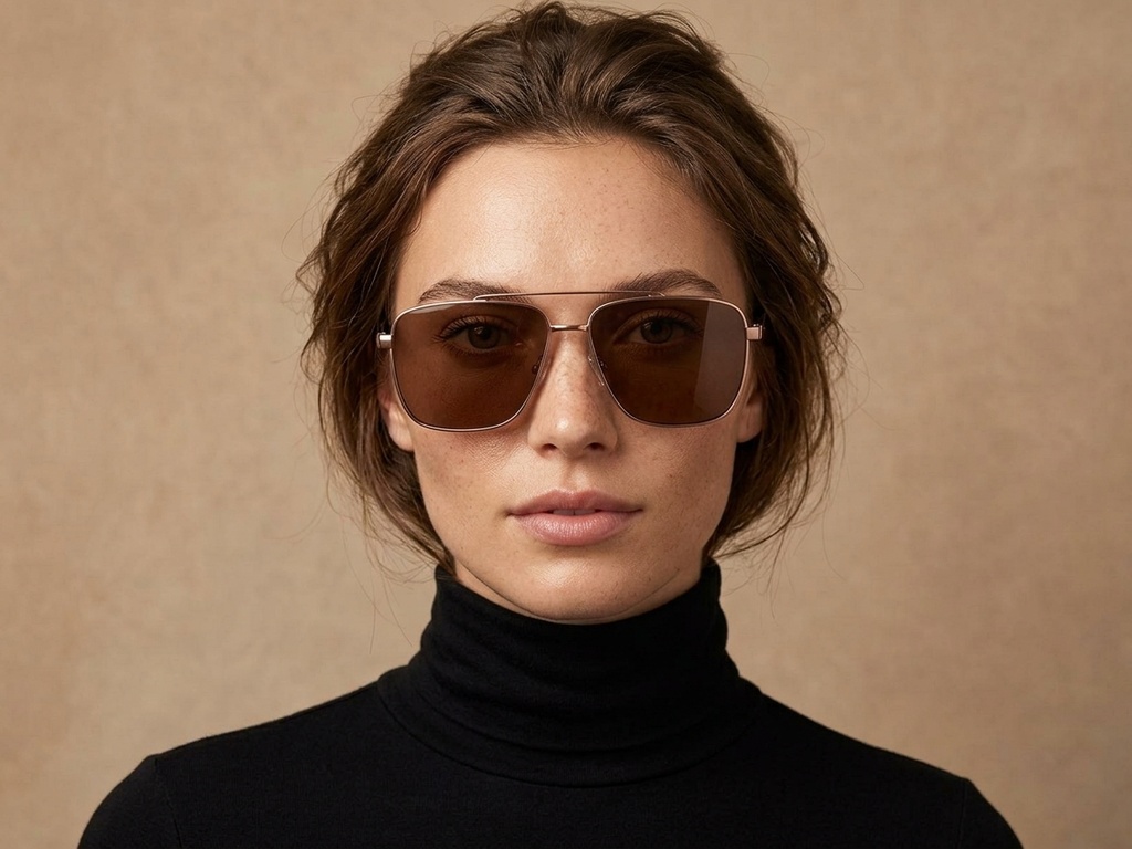 BS2503-0067_Copper_Aviator_Metal_Sunglasses-tryon_female