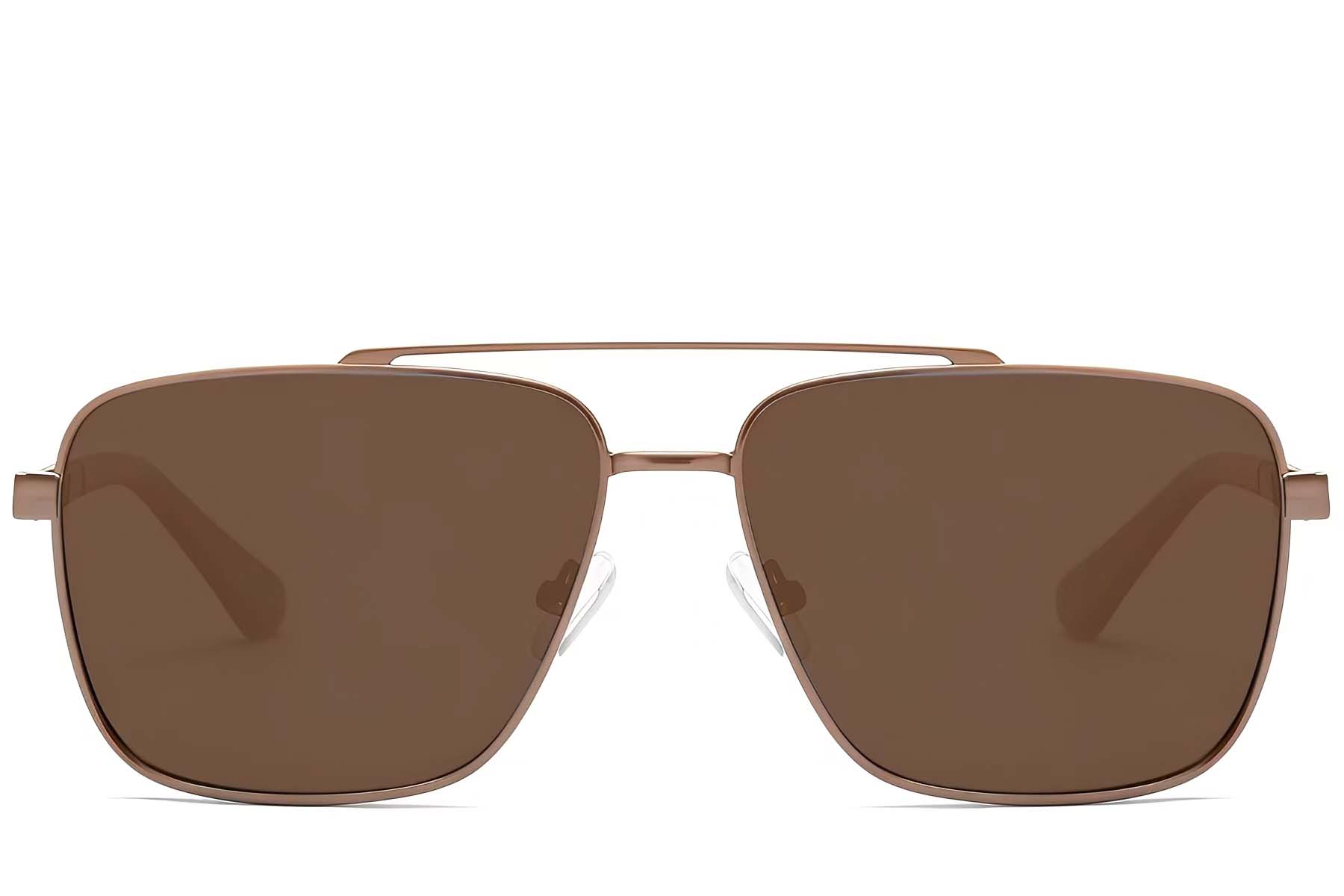 BS2503-0067_Copper_Aviator_Metal_Sunglasses_front
