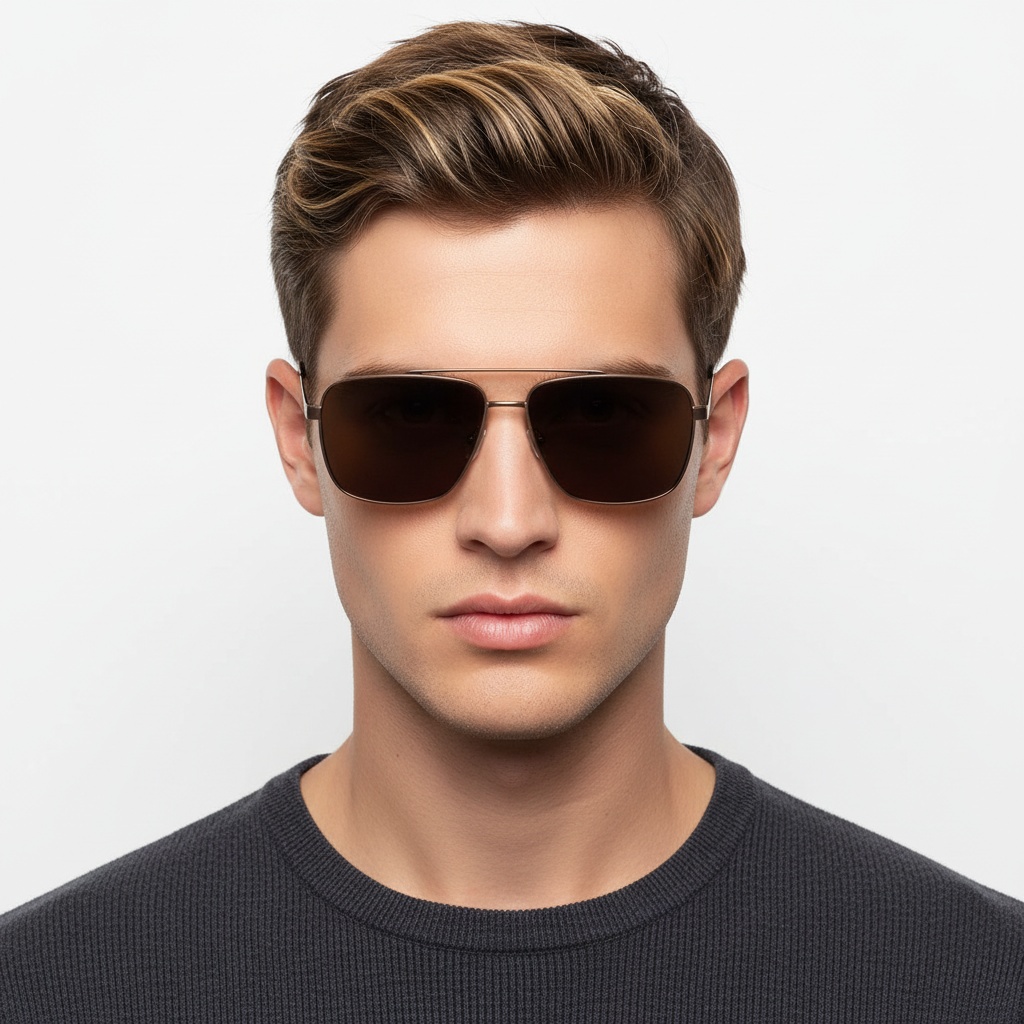 BS2503-0067_Copper_Aviator_Metal_Sunglasses_model