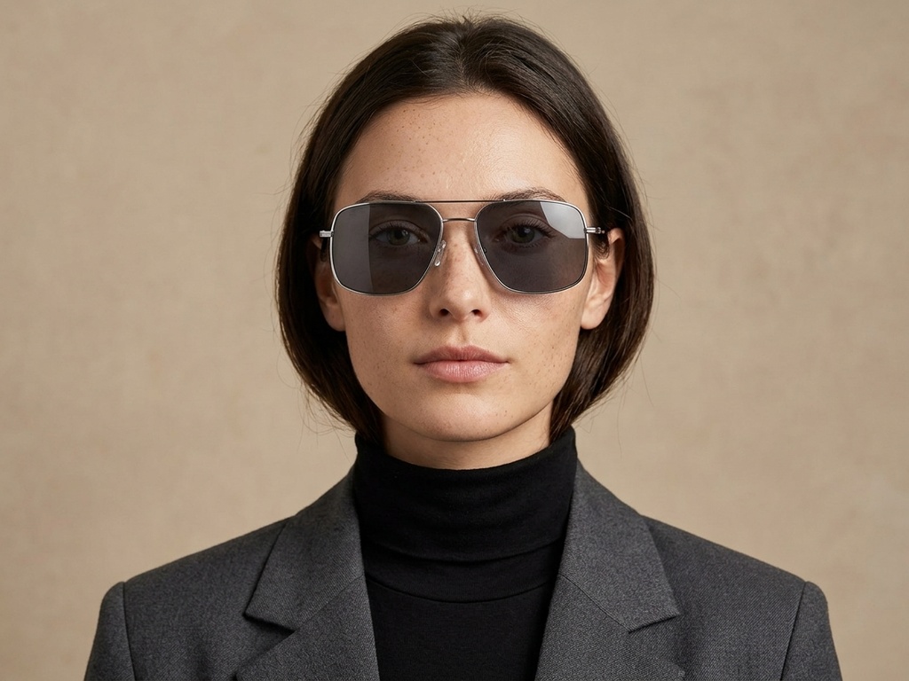 BS2503-0069_Silver_Aviator_Metal_Sunglasses-tryon_female