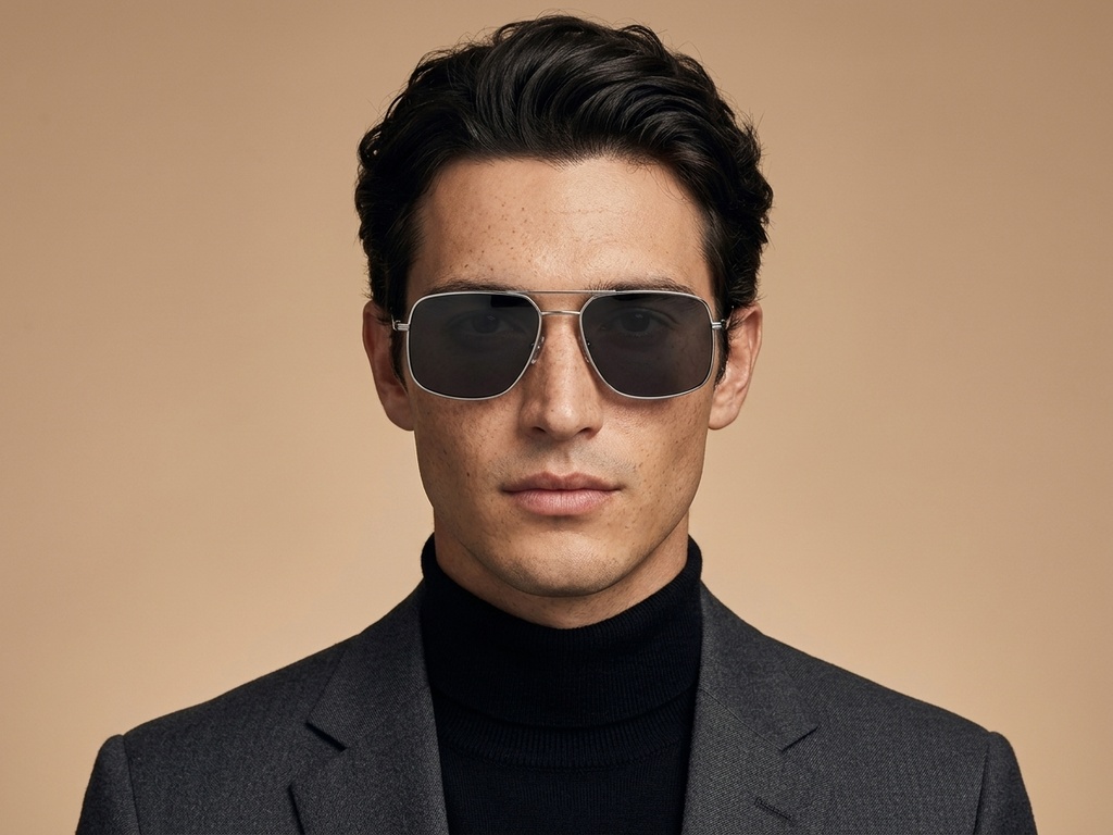 BS2503-0069_Silver_Aviator_Metal_Sunglasses-tryon_male