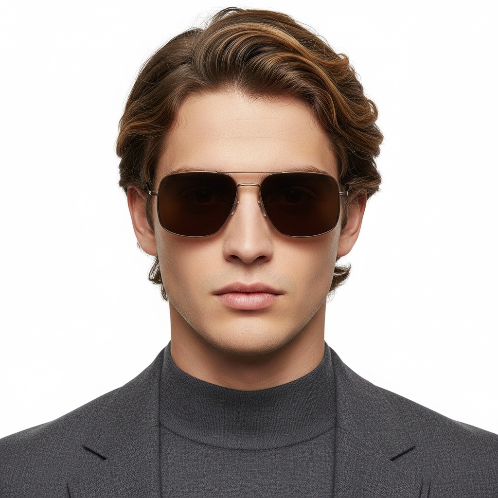BS2503-0070_Copper_Aviator_Metal_Sunglasses_model