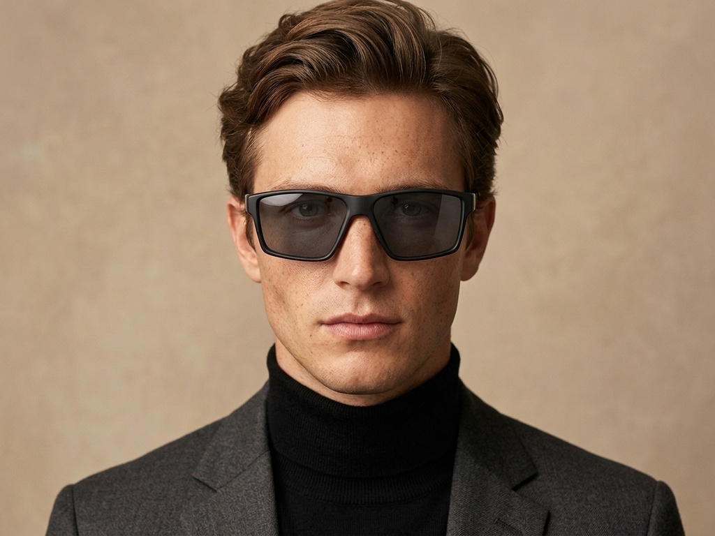 BS2503-0071_Black_Rectangular_Plastic_Sunglasses-tryon_male
