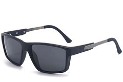 Rectangular Black Plastic Sunglasses #BS2503-0071