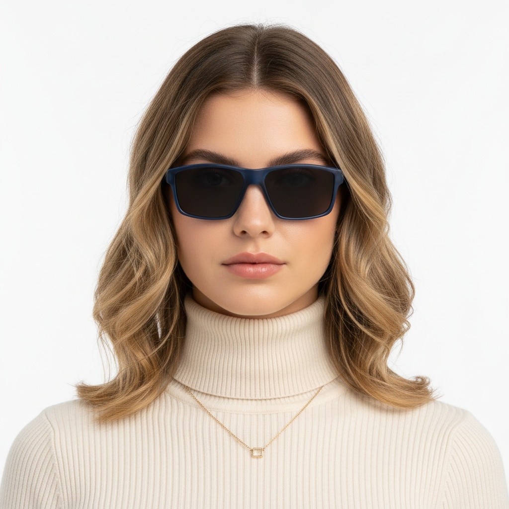 BS2503-0074_Blue_Rectangular_Plastic_Sunglasses_model