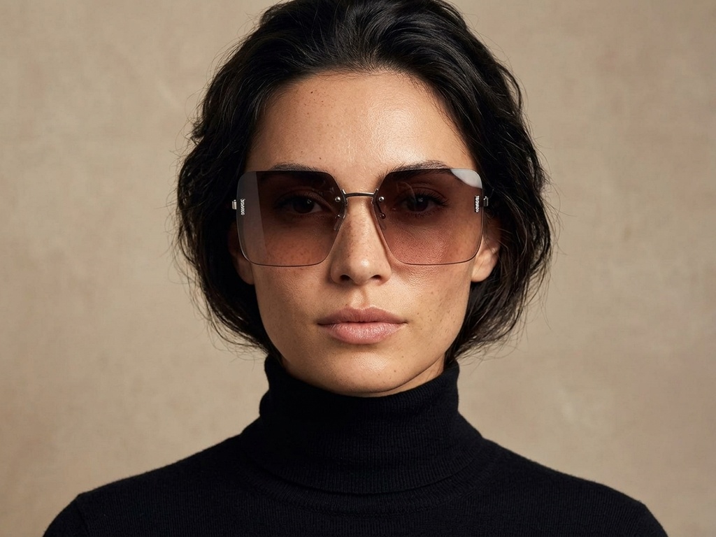 BS2503-0079_Silver_Invisible_Metal_Sunglasses-tryon_female