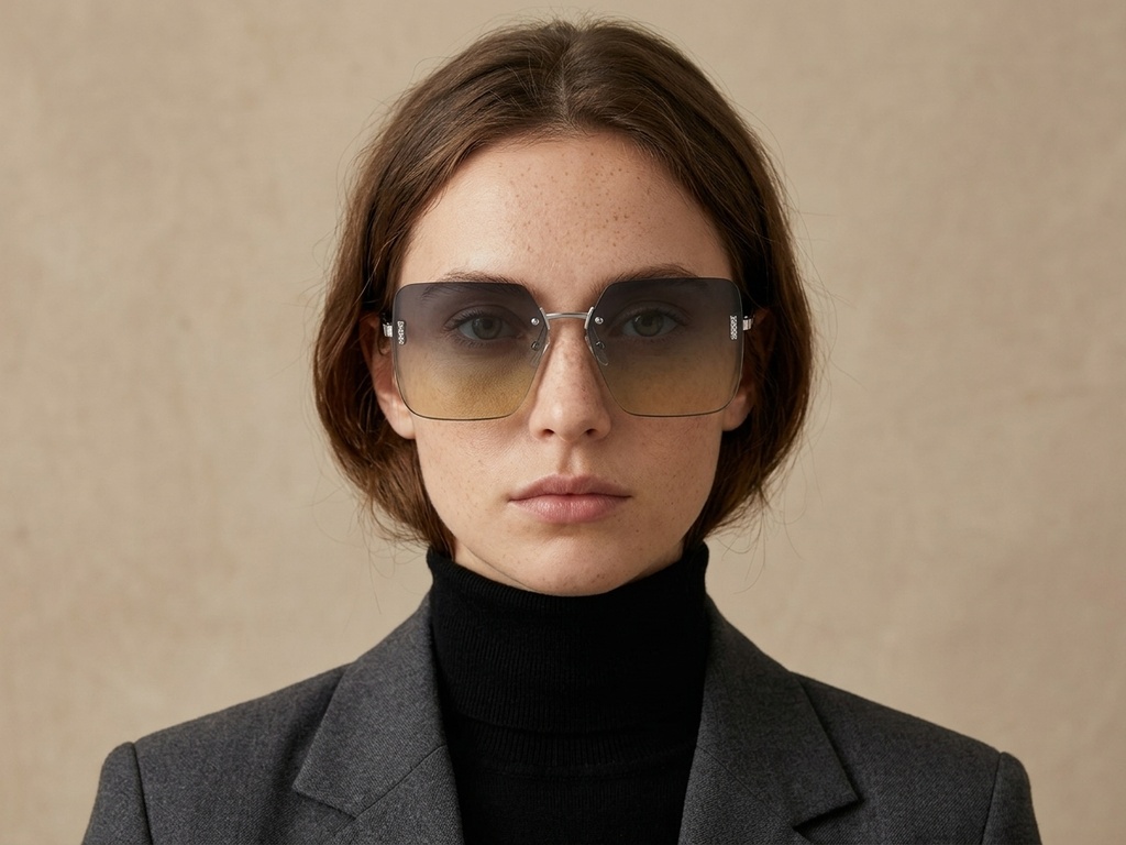 BS2503-0080_Silver_Invisible_Metal_Sunglasses-tryon_female