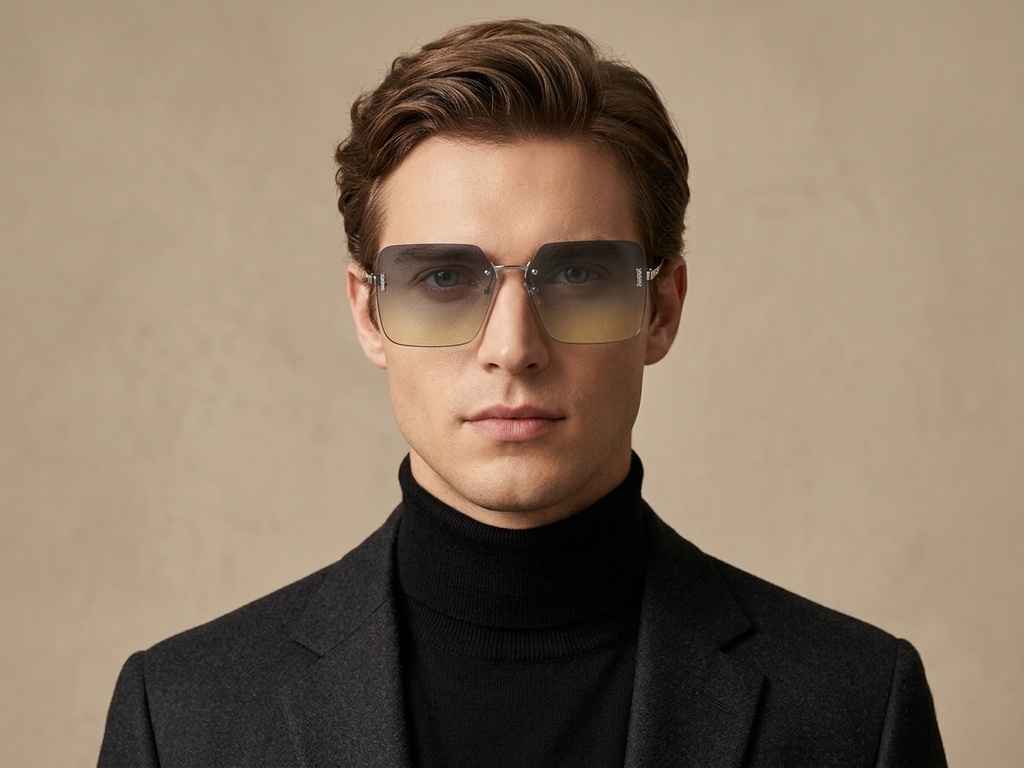 BS2503-0080_Silver_Invisible_Metal_Sunglasses-tryon_male