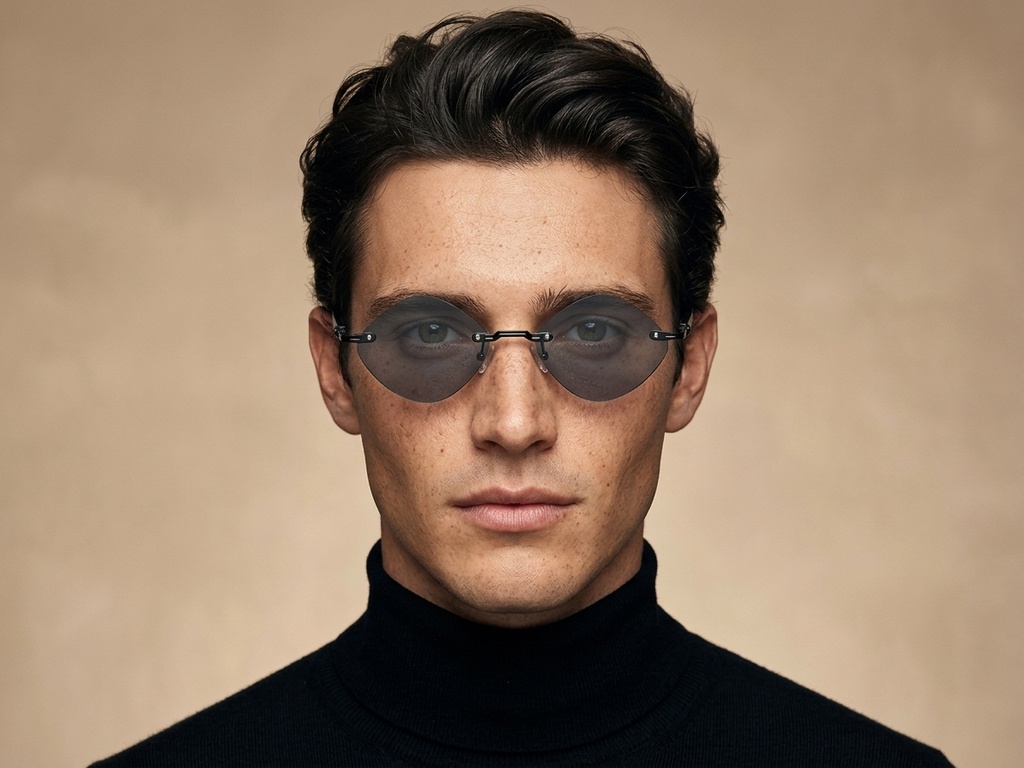 BS2503-0085_Black_Invisible_Metal_Sunglasses-tryon_male