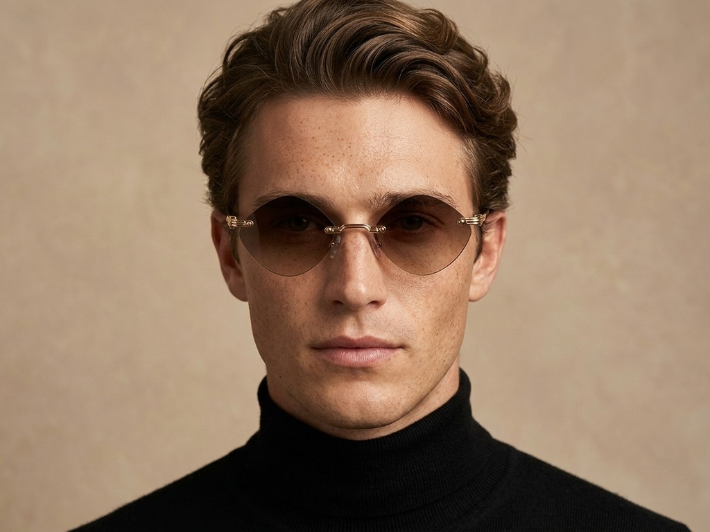 BS2503-0086_Golden_Invisible_Metal_Sunglasses-tryon_male