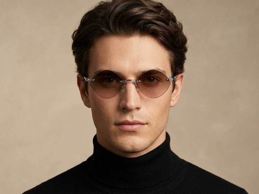 BS2503-0087_Silver_Invisible_Metal_Sunglasses-tryon_male