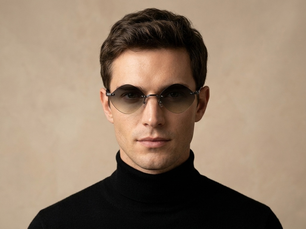 BS2503-0088_Grey_Invisible_Metal_Sunglasses-tryon_male