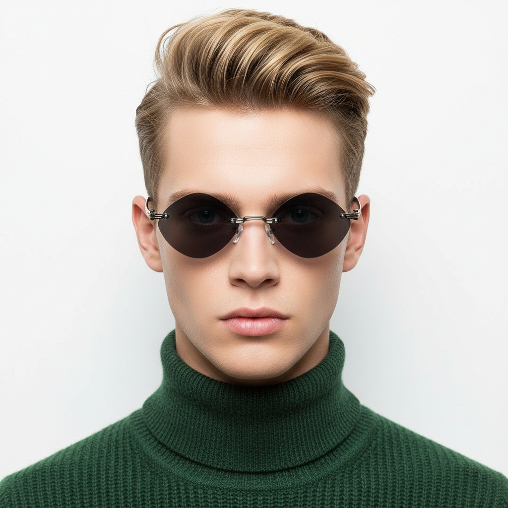 BS2503-0089_Grey_Invisible_Metal_Sunglasses_model
