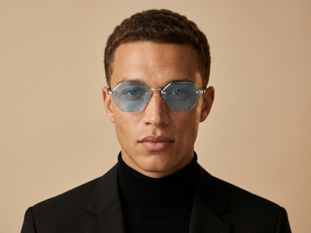 BS2503-0090_Silver_Invisible_Metal_Sunglasses-tryon_male
