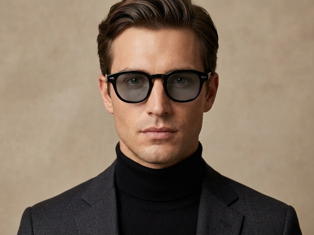 BS2503-0091_Black_Oval_Plastic_Sunglasses-tryon_male