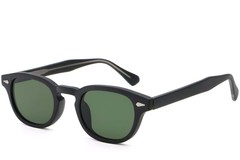 Oval Black Plastic Sunglasses #BS2503-0092