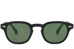 BS2503-0092_Black_Oval_Plastic_Sunglasses_front