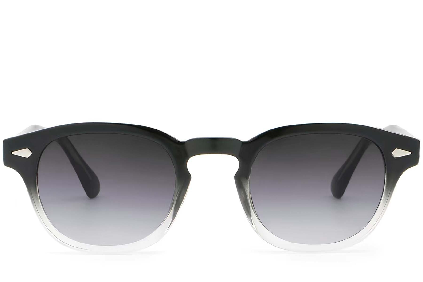 BS2503-0093_Black_Oval_Plastic_Sunglasses_front