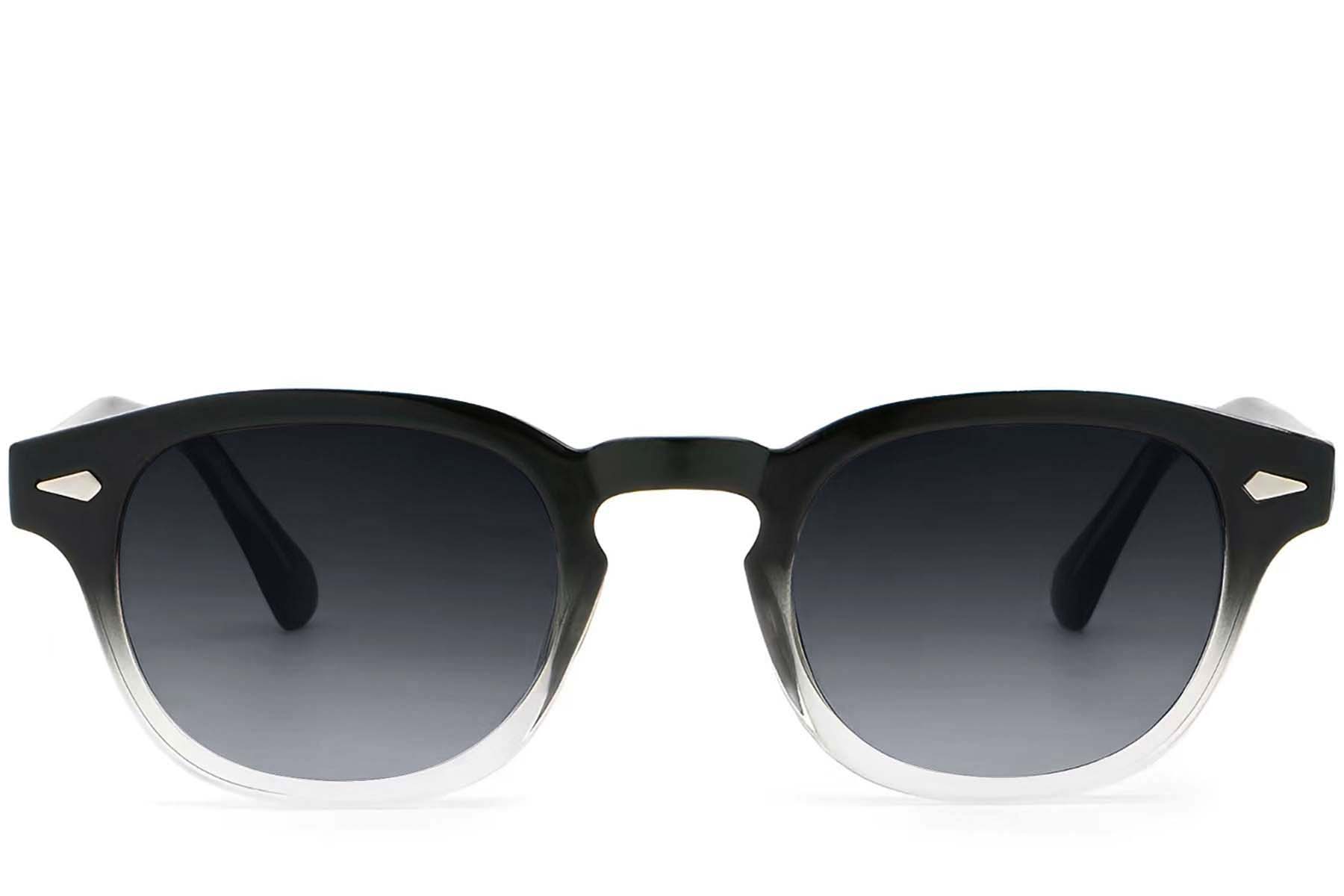 BS2503-0093_Black_Oval_Plastic_Sunglasses_front