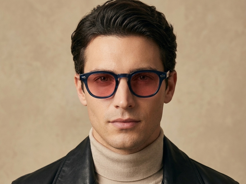 BS2503-0095_Blue_Oval_Plastic_Sunglasses-tryon_male