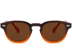 BS2503-0098_Brown_Oval_Plastic_Sunglasses_front