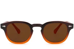 BS2503-0098_Brown_Oval_Plastic_Sunglasses_front
