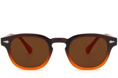 BS2503-0098_Brown_Oval_Plastic_Sunglasses_front