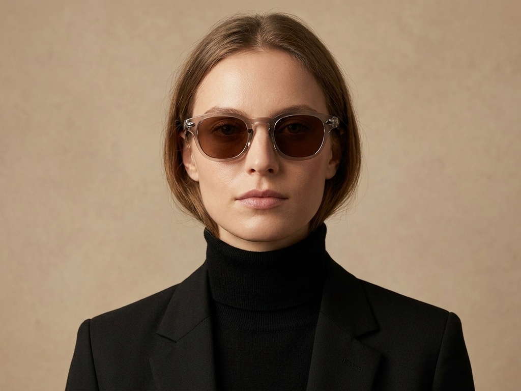 BS2503-0099_Grey_Oval_Plastic_Sunglasses-tryon_female