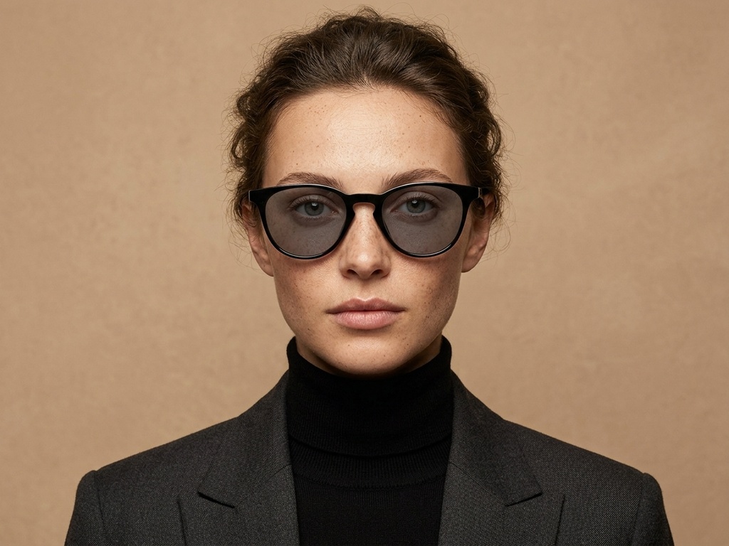 BS2503-0100_Black_Oval_Plastic_Sunglasses-tryon_female