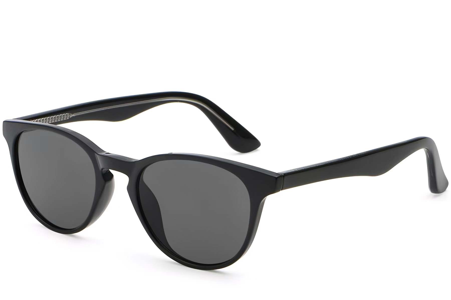 Oval Black Plastic Sunglasses #BS2503-0100