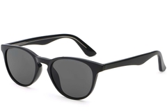 Oval Black Plastic Sunglasses #BS2503-0100