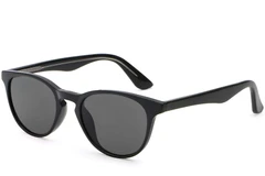 Gafas de sol ovaladas de plástico negro # BS2503-0100