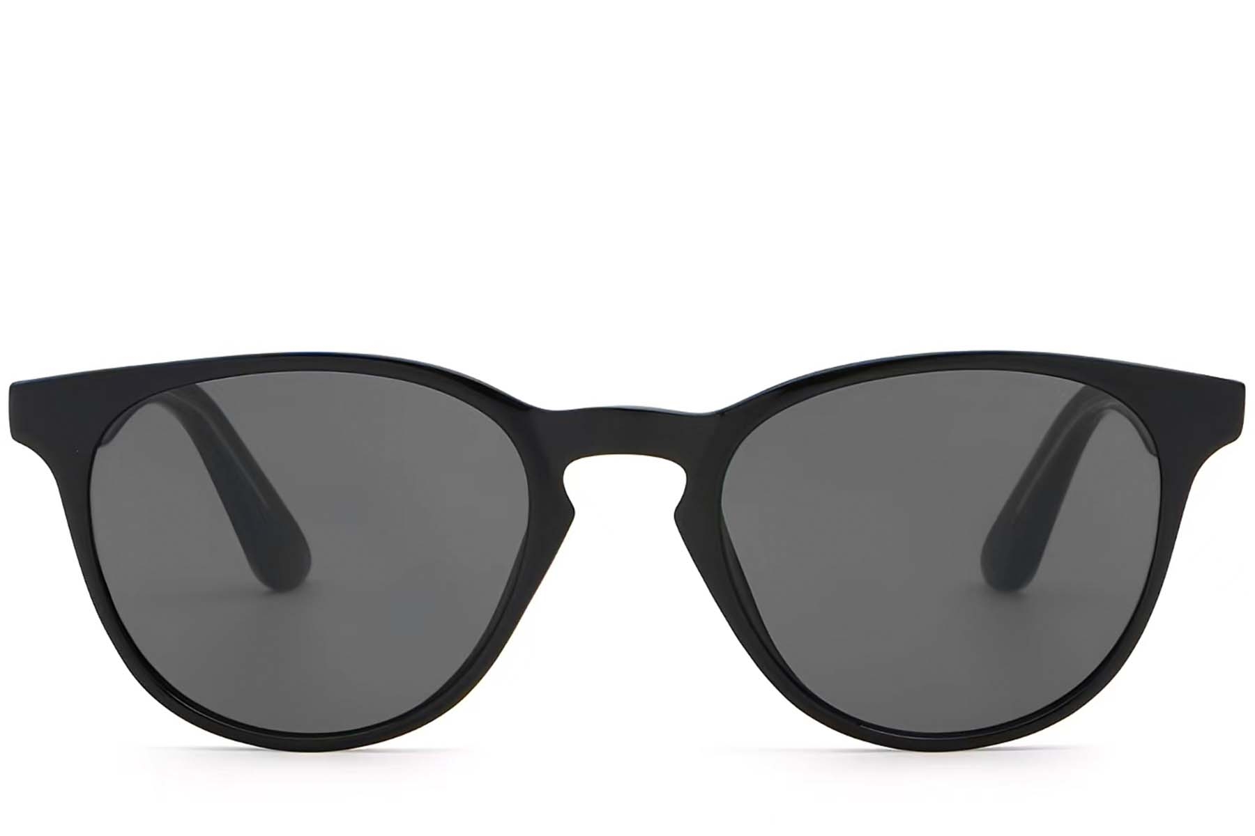 BS2503-0100_Black_Oval_Plastic_Sunglasses_front