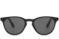 BS2503-0100_Black_Oval_Plastic_Sunglasses_front