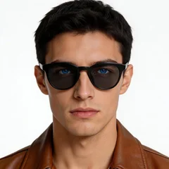 bs2503-0100_black_oval_plastic_sunglasses_model