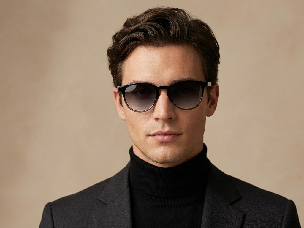 BS2503-0101_Grey_Oval_Plastic_Sunglasses-tryon_male