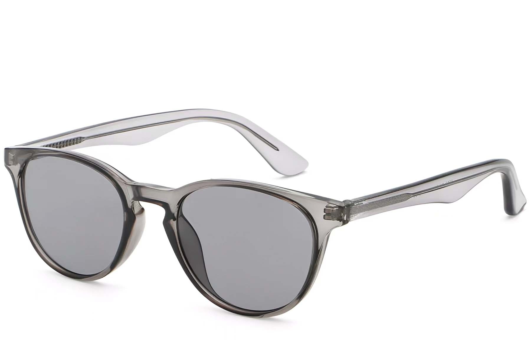 Gafas de sol ovaladas de plástico gris #BS2503-0103