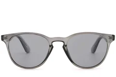 BS2503-0103_Grey_Oval_Plastic_Sunglasses_front