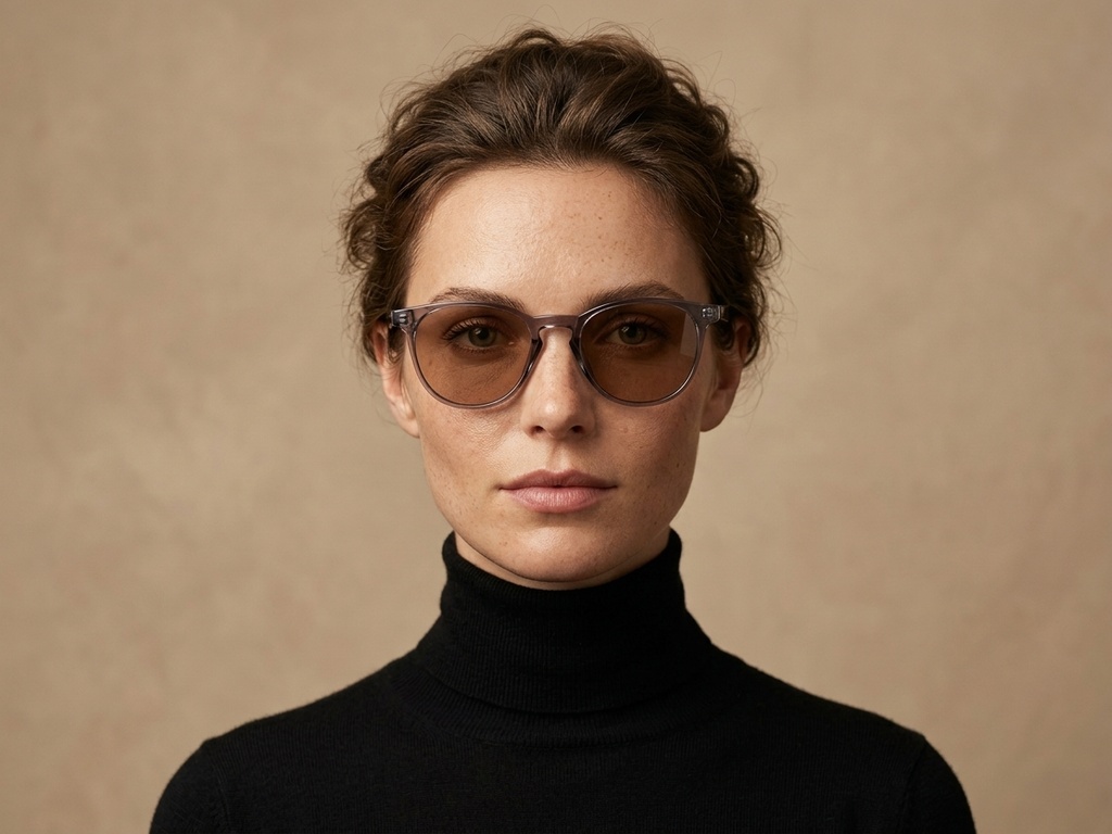 BS2503-0104_Purple_Oval_Plastic_Sunglasses-tryon_female